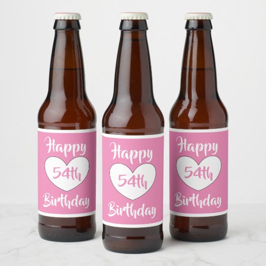 54e verjaardag bieretiketten van dalDesignNZ Bier Etiket (Flessen)
