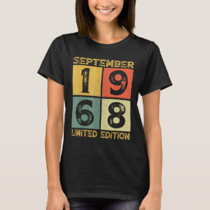 54e Verjaardag Decoraties September 1968 54 Jaar T-shirt