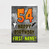 54e verjaardag: Eerie Halloween Theme + Aangepaste Kaart (Voorkant)