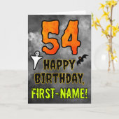 54e verjaardag: Eerie Halloween Theme + Aangepaste Kaart (Gele Bloem)