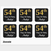 54e verjaardag - Elegante luxe Faux Gold look # Vierkante Sticker (Vel)