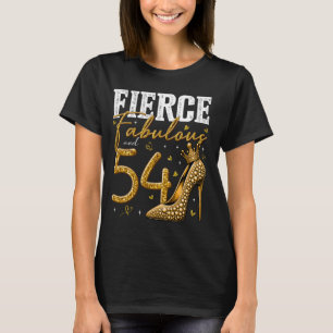 54e verjaardag Fierce Fabulous en 54 jaar oude cad T-shirt