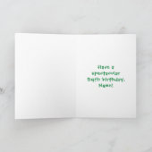 54e verjaardag: Fun Cake and Candles + Custom Name Kaart (Binnen)