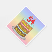 54e verjaardag: Fun Cake and Candles + Custom Name Servet (Hoek)