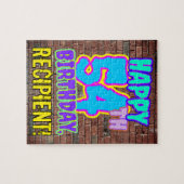 54e verjaardag ~ Fun, door Urban Graffiti geïnspir Legpuzzel (Horizontaal)