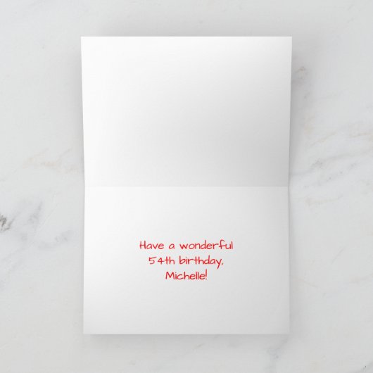 54e verjaardag: Fun, kleurrijk gevuurwerk Kaart (Binnen)