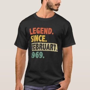 54e verjaardag Geweldige sinds februari 1969 54 ja T-shirt