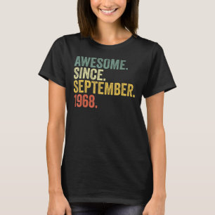 54e verjaardag Geweldige sinds september 1968 54 j T-shirt