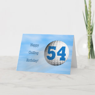 54e verjaardag golfkaart kaart