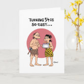 54e verjaardag Kaart van de geruststelling van man (Gele Bloem)