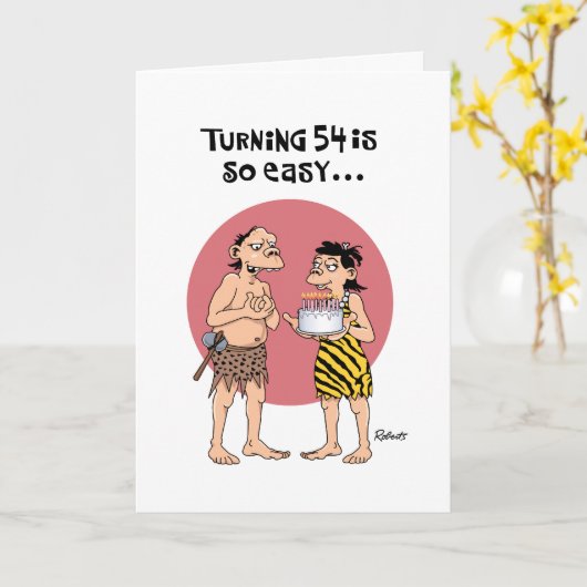 54e verjaardag Kaart van de geruststelling van man (Gele Bloem)