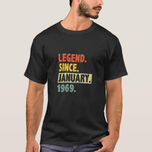 54e verjaardag Legende sinds januari 1969 54 jaar T-shirt