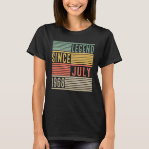 54e verjaardag legende sinds juli 1968 54 jaar oud t-shirt