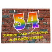 54e verjaardag: Leuk, op graffiti geïnspireerd reg Groot Cadeauzakje (Voorkant)