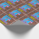 54e verjaardag: Leuk, Urban Graffiti geïnspireerd  Cadeaupapier (Hoek)