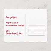 54e verjaardag – Leuke vuurwerkpatroon + Regenboog Briefkaart (Achterkant)