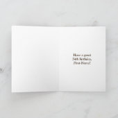 54e verjaardag: rustieke Faux Wood Look, Rainbow " Kaart (Binnen)