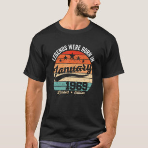  54e verjaardag van de geboorte van legende in jan t-shirt