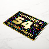 54e verjaardag van de gevechtsdag - Fun, kleurrijk Folie Uitnodiging (Gedraaid)