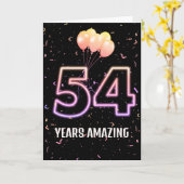 54e verjaardag van de luchtballonnen en Confetti Kaart (Gele Bloem)