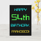 54e verjaardag van Fun Digital Computing Kaart (Gele Bloem)