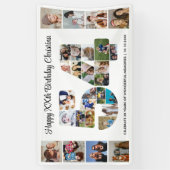 54e verjaardagsfeest Nummer 54 Fotocollage Spandoek (Verticaal)
