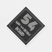 54ste verjaardag: Art Deco Geïnspireerde look "54" Servet (Hoek)