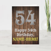 54ste verjaardag: Country Western geïnspireerd uit Kaart (Voorkant)