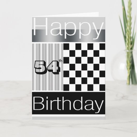 54ste Verjaardag Kaart (Voorkant)