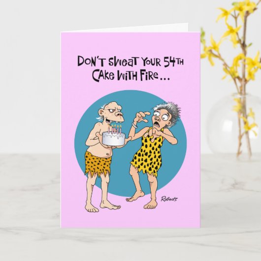 54ste verjaardag Kaart voor vrouwen (Gele Bloem)