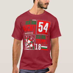 54th Birthday Darts Grappig Gezegde Darts Gezegden T-shirt