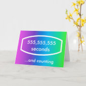 555.555.555 seconden kaart (17 jaar + 7 maanden) (Gele Bloem)