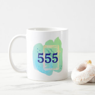 555 Angel Nummer Transformatie Affirmatie Koffiemok