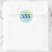 555 Angel Nummer Transformatie Affirmatie Ronde Sticker (Tas)