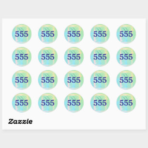 555 Angel Nummer Transformatie Affirmatie Ronde Sticker