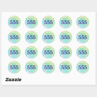 555 Angel Nummer Transformatie Affirmatie Ronde Sticker