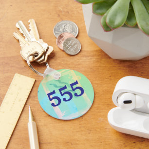 555 Angel Nummer Transformatie Affirmatie Sleutelhanger