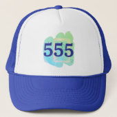 555 Angel Nummer Transformatie Affirmatie Trucker Pet (Voorkant)