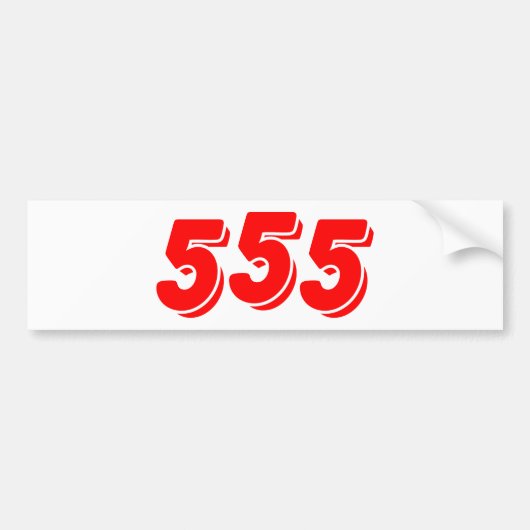 555 BUMPERSTICKER (Voorkant)