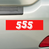 555 BUMPERSTICKER (Op auto)