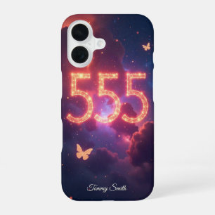 555 Engel Nummer Manifestatie – Omhels Verandering iPhone 16 Hoesje