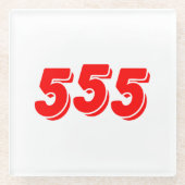 555 GLAZEN ONDERZETTER (Voorkant)