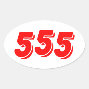 555 OVALE STICKER