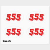 555 OVALE STICKER (Vel)