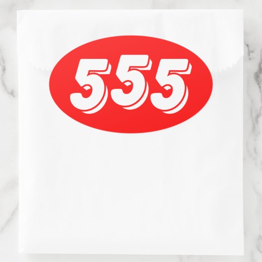 555 OVALE STICKER (Tas)