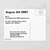 555, TIPPECANOE MIDDELBARE SCHOOL KLASSE VAN 1982, UITNODIGING BRIEFKAART (Achterkant)