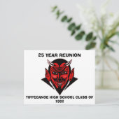 555, TIPPECANOE MIDDELBARE SCHOOL KLASSE VAN 1982, UITNODIGING BRIEFKAART (Staand voorkant)