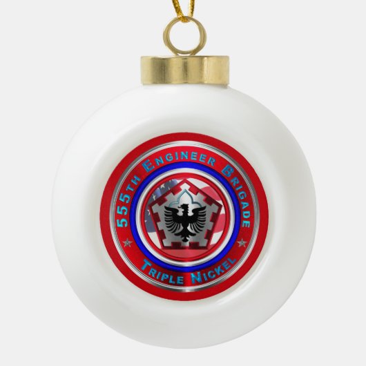 555E ENGINEER BRIGADE KERAMISCHE BAL ORNAMENT (Voorkant)