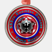 555E ENGINEER BRIGADE METALEN ORNAMENT (Voorkant)