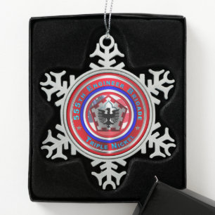 555E ENGINEER BRIGADE TIN SNEEUWVLOK ORNAMENT